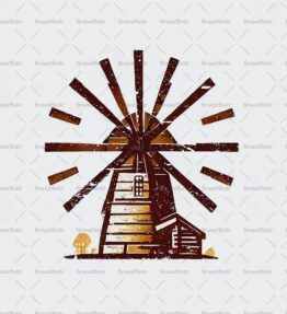 Rustikale Windmühle